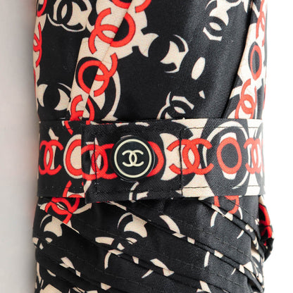 Chanel CC Umbrella w Patent Quilted Carrier Black 2 of 10