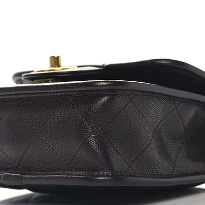 Chanel Caviar School Memory Mini Top Handle Flap  Burgundy 10 of 10