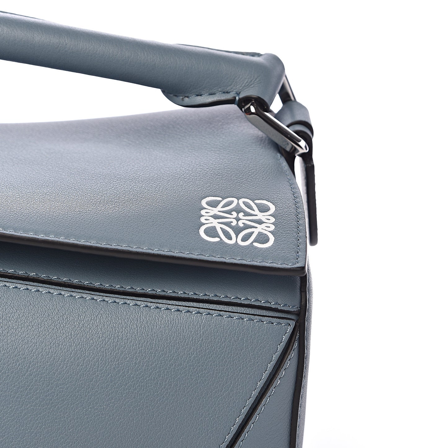 Calfskin Medium Puzzle Bag Stone Blue