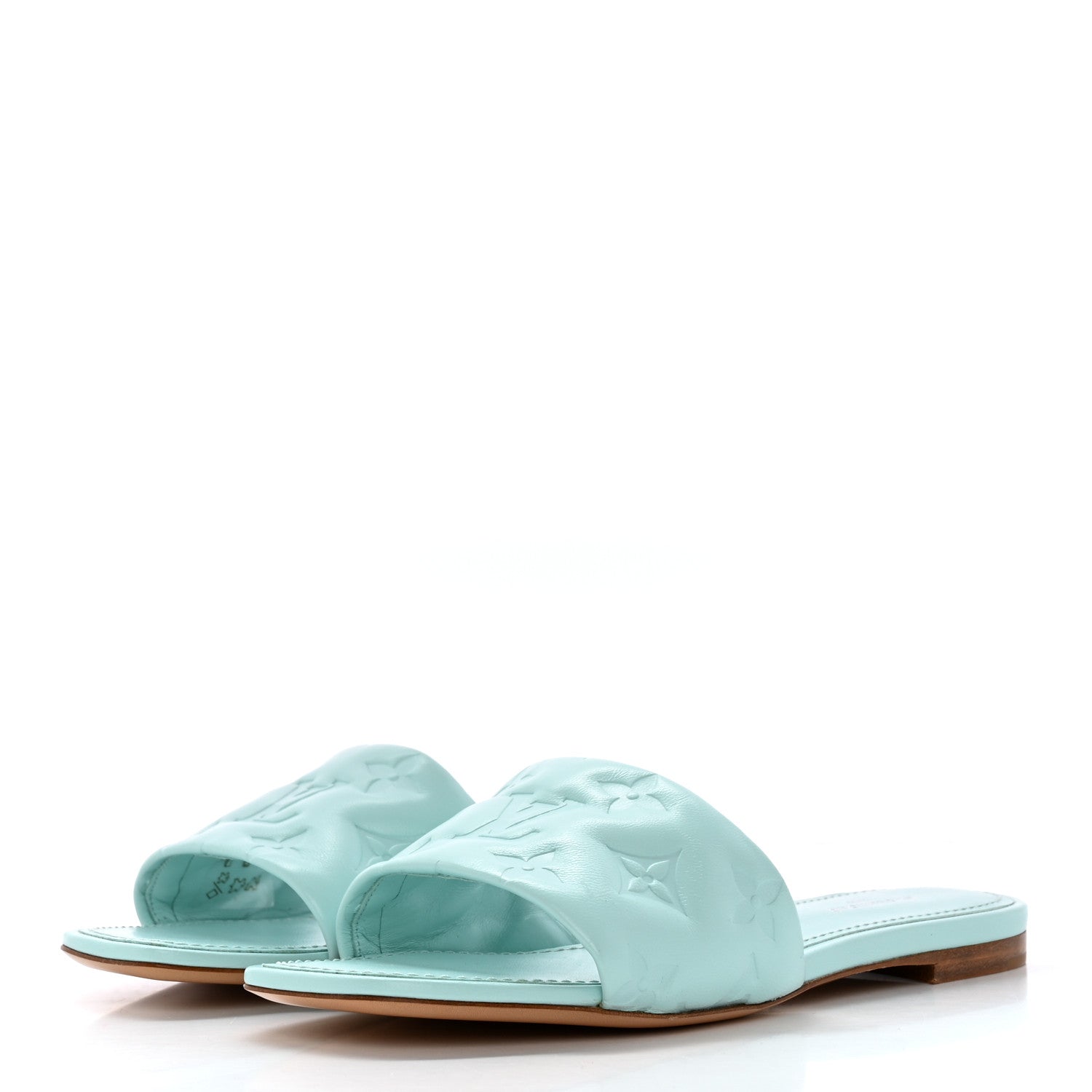 Louis Vuitton Lambskin Embossed Monogram Revival Flat Mules 36 3 of 9