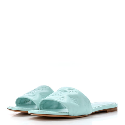 Louis Vuitton Lambskin Embossed Monogram Revival Flat Mules 36 3 of 9