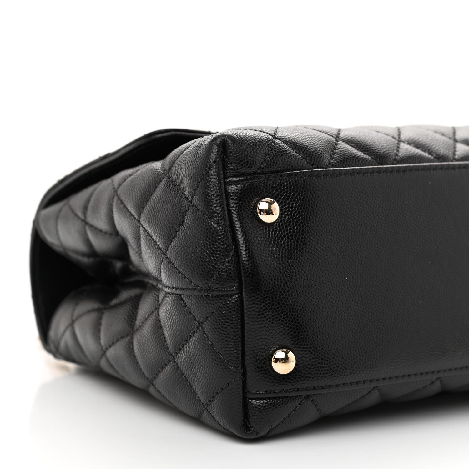 Chanel Caviar Quilted Small Coco Handle Flap Black 9 of 10