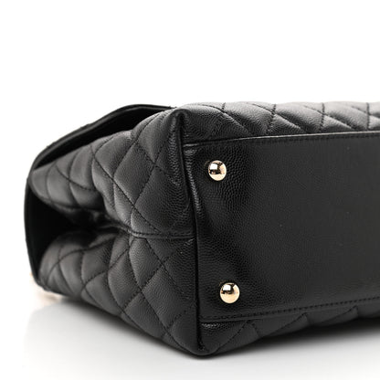 Chanel Caviar Quilted Small Coco Handle Flap Black 9 of 10