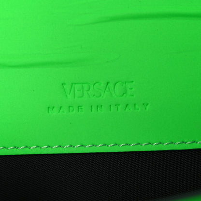 Versace Calfskin Rubber Medusa Shoulder Bag Lime 6 of 11