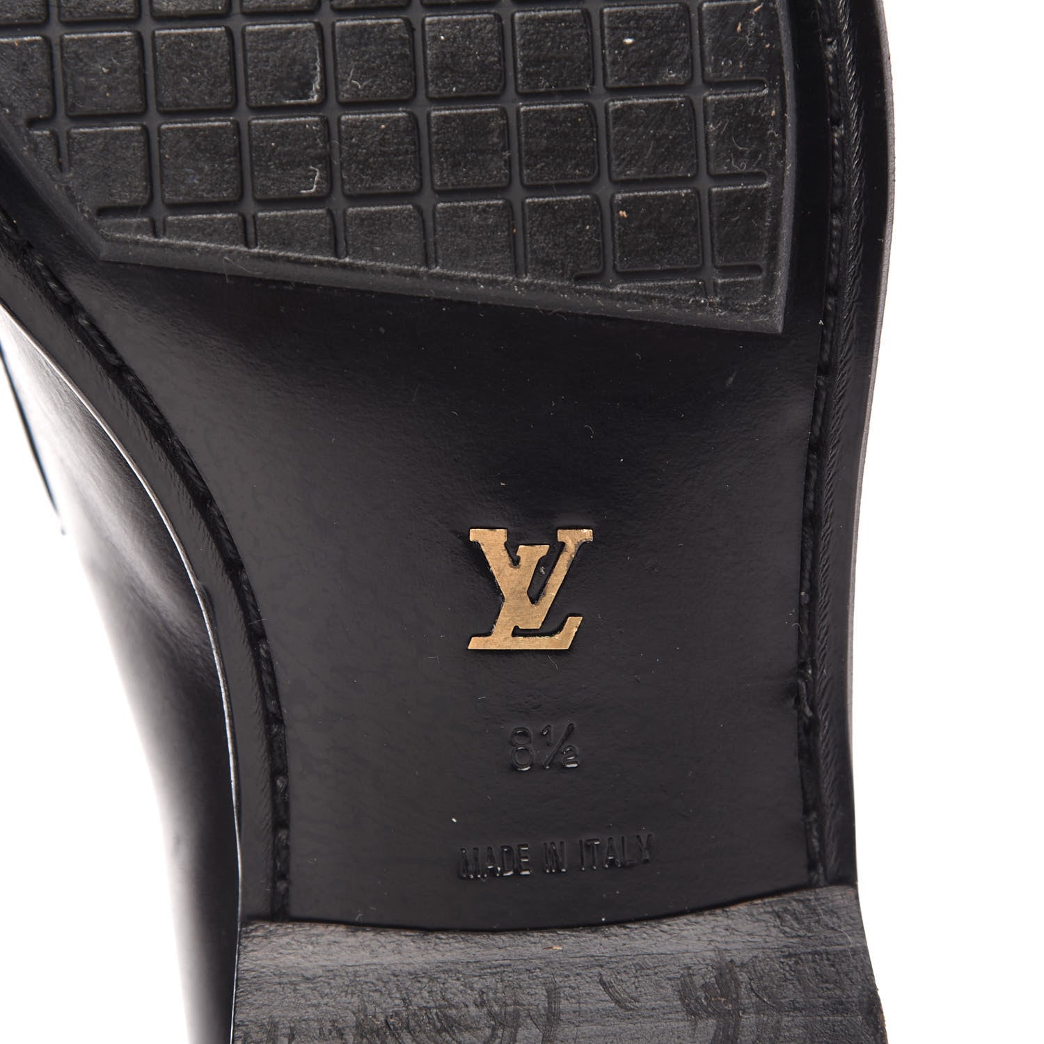 Louis Vuitton Calfskin Mens Loafers 8.5 Black 8 of 9