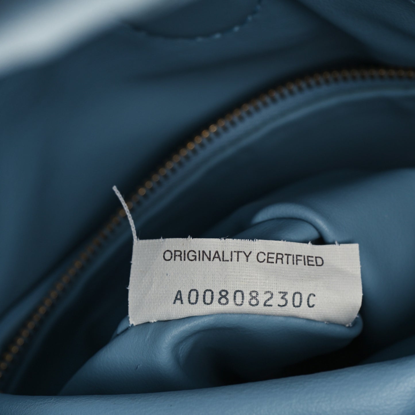 Calfskin Intrecciato Small Hop Ice