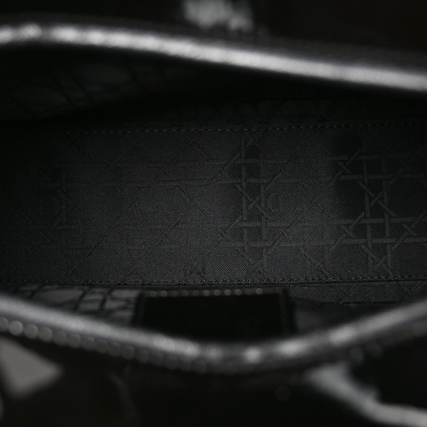 Patent Cannage Large Lady Dior Black