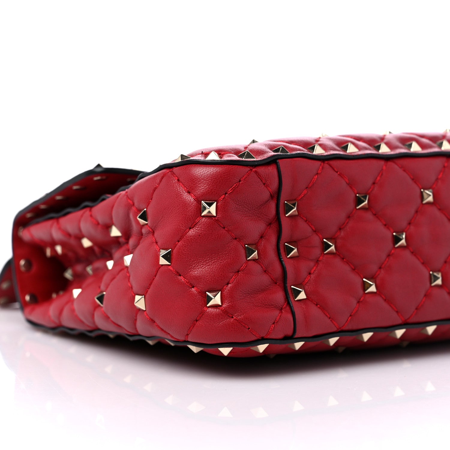 Valentino Garavani Nappa Medium Rockstud Spike Shoulder Bag Rosso Valentino 7 of 10