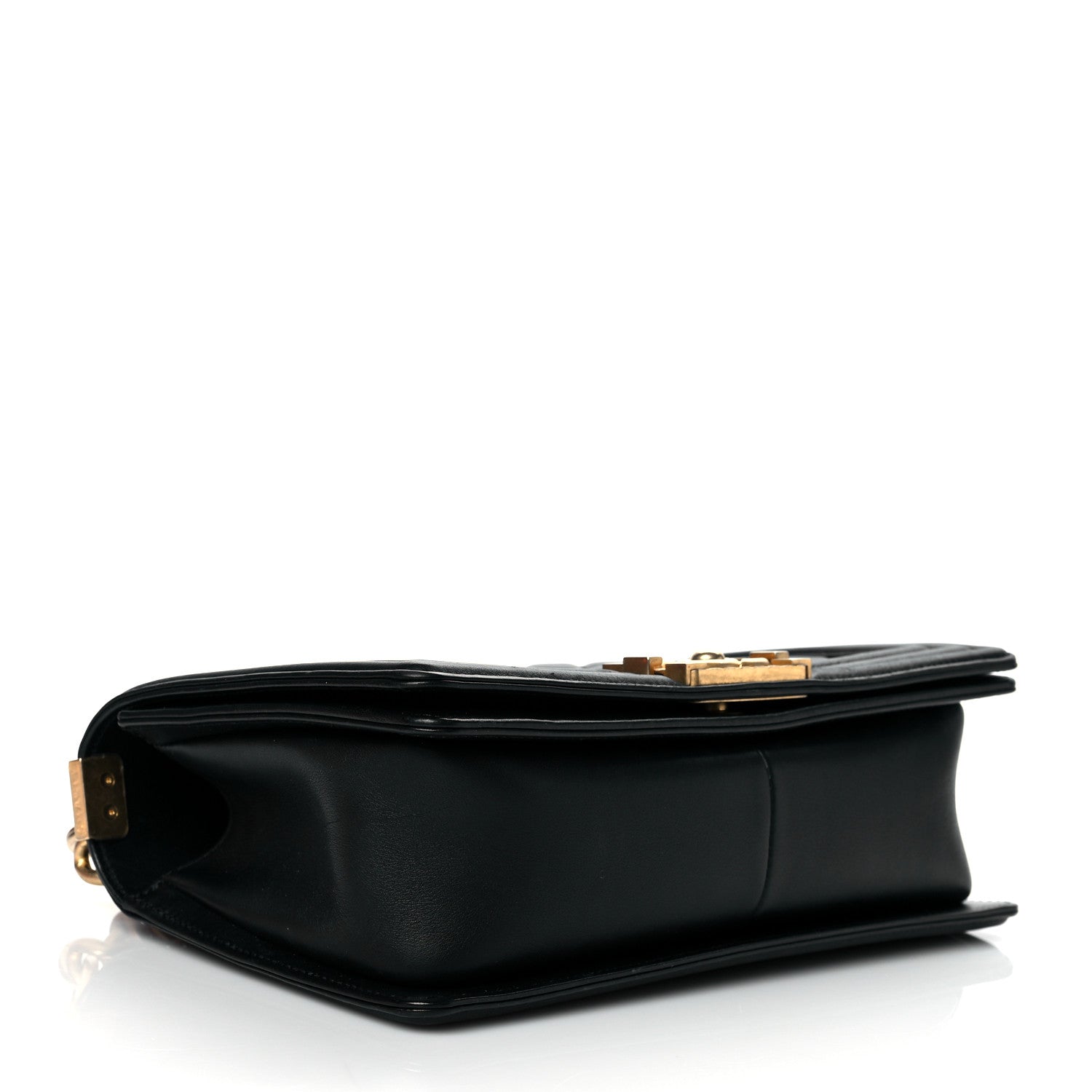 Chanel Calfskin Medium Boy Logo Top Handle Flap Black 4 of 11