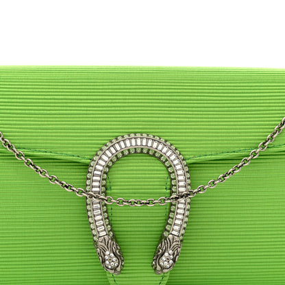 Gucci Grosgrain Satin Small Dionysus Shoulder Bag Lime 8 of 11