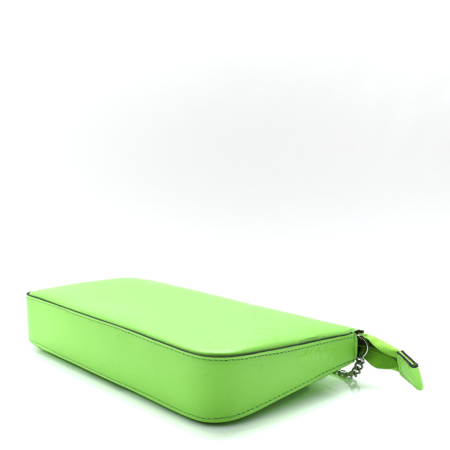 Christian Louboutin Calfskin Loubila Loubinthesky Chain Clutch Neon Green 8 of 10
