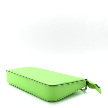 Christian Louboutin Calfskin Loubila Loubinthesky Chain Clutch Neon Green 8 of 10