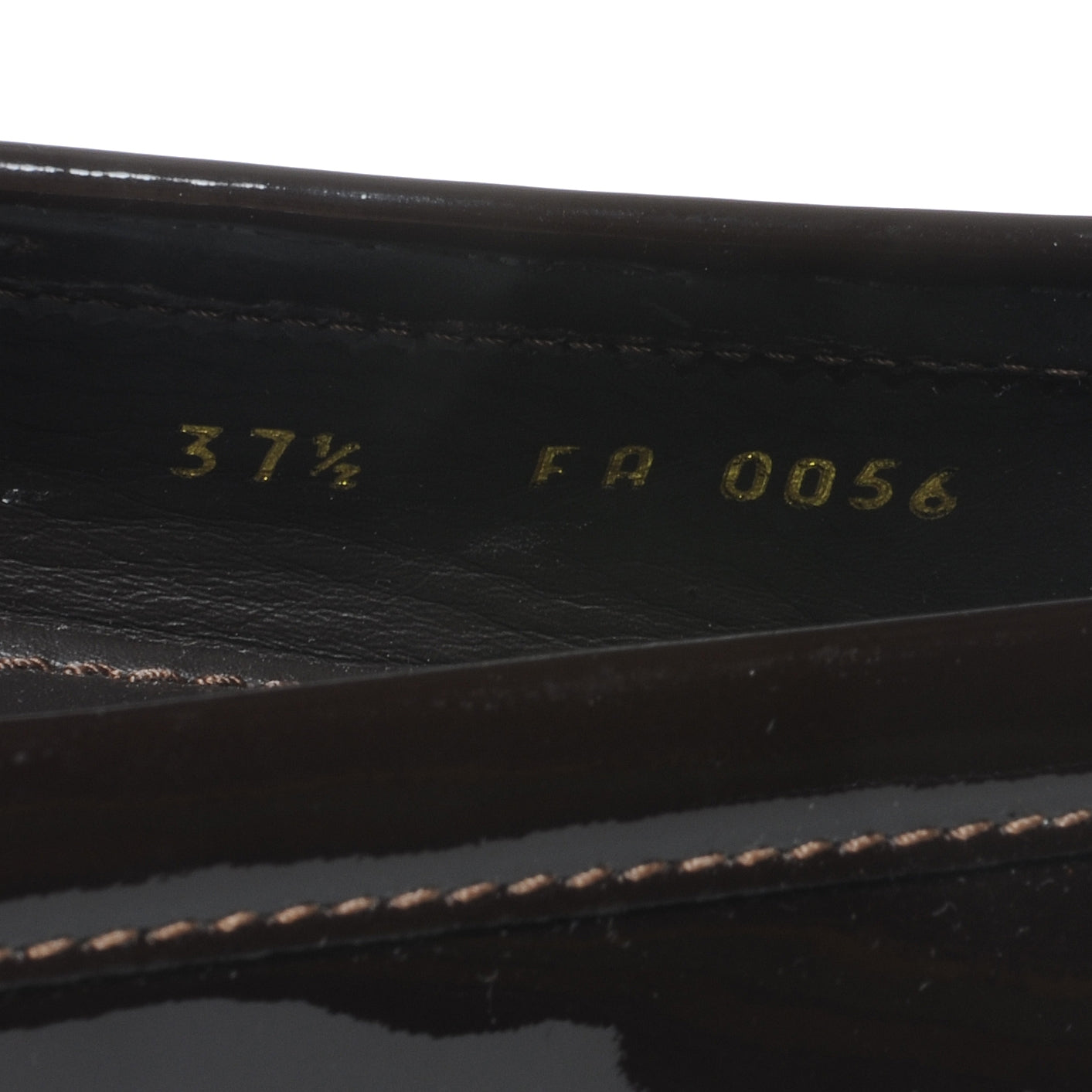 Louis Vuitton Patent Mini Lin Loafers 37.5 Brown 7 of 8