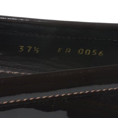 Louis Vuitton Patent Mini Lin Loafers 37.5 Brown 7 of 8