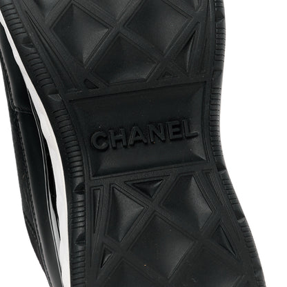 Chanel Velvet Calfskin Mixed Fibers CC Sneakers 38 Black 6 of 9