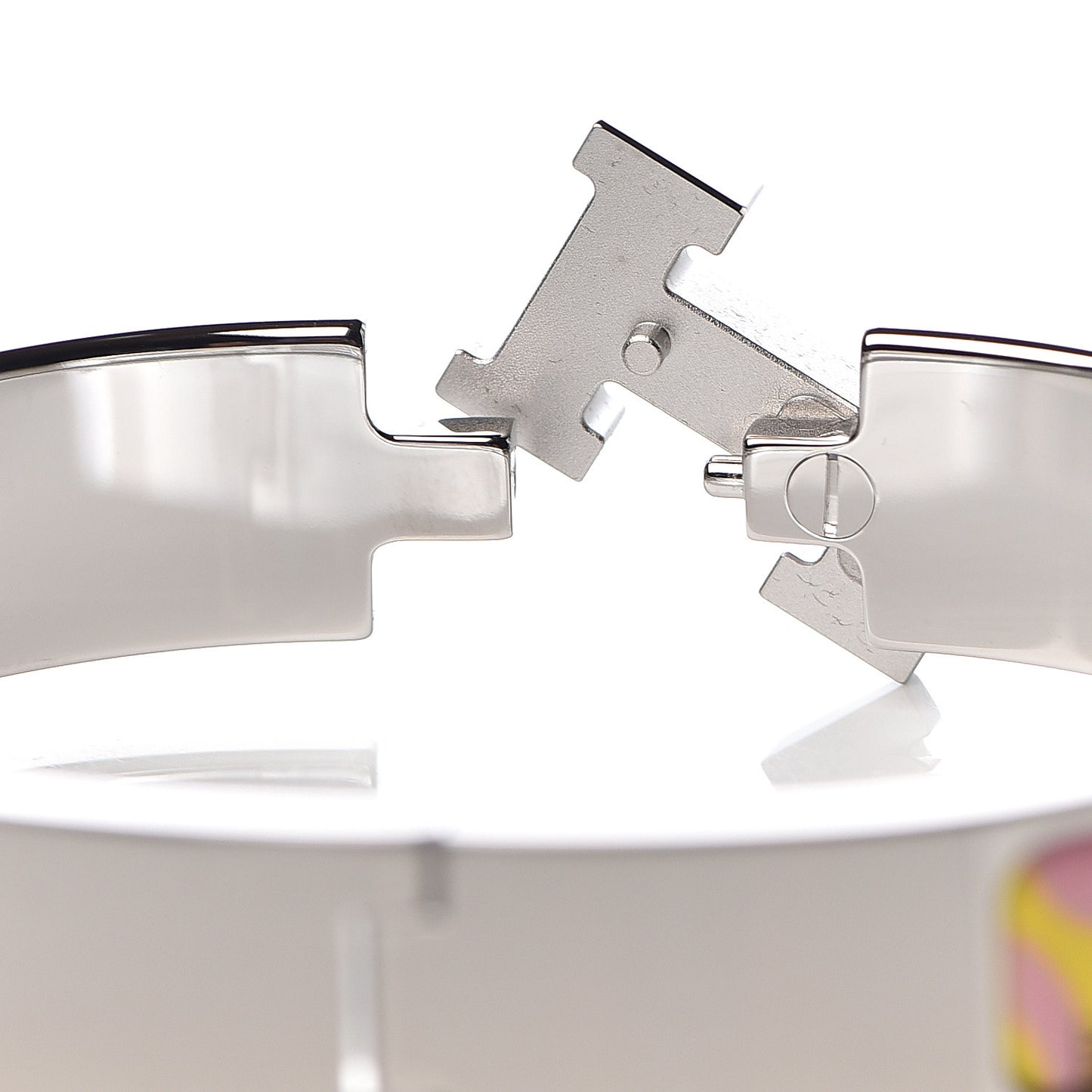 Enamel Panoplie Equestre Narrow Clic Clac H Bracelet PM Pink Delirium