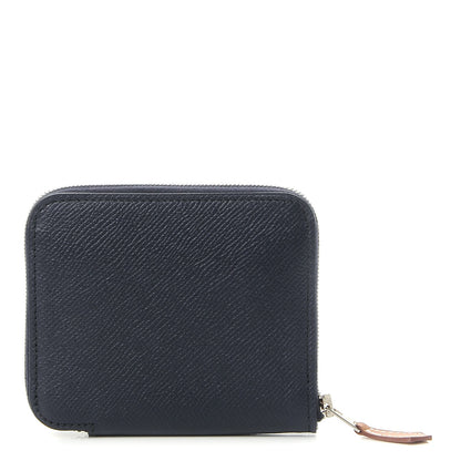 Hermes Epsom Silk'in Compact Wallet Bleu Indigo 1 of 8