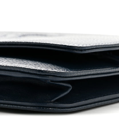 Chanel Caviar Timeless CC Wallet on Chain WOC Navy Blue 11 of 13