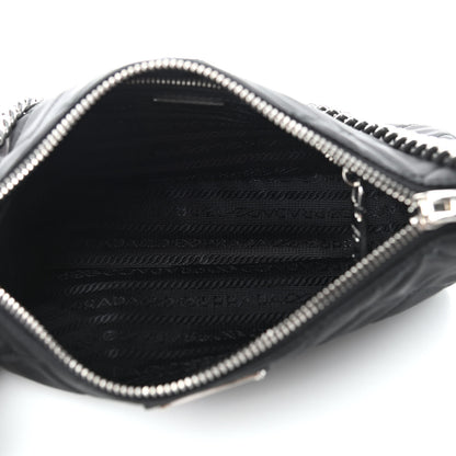 Prada Nylon Tessuto Impuntu Quilted Crossbody Bag Black 5 of 9