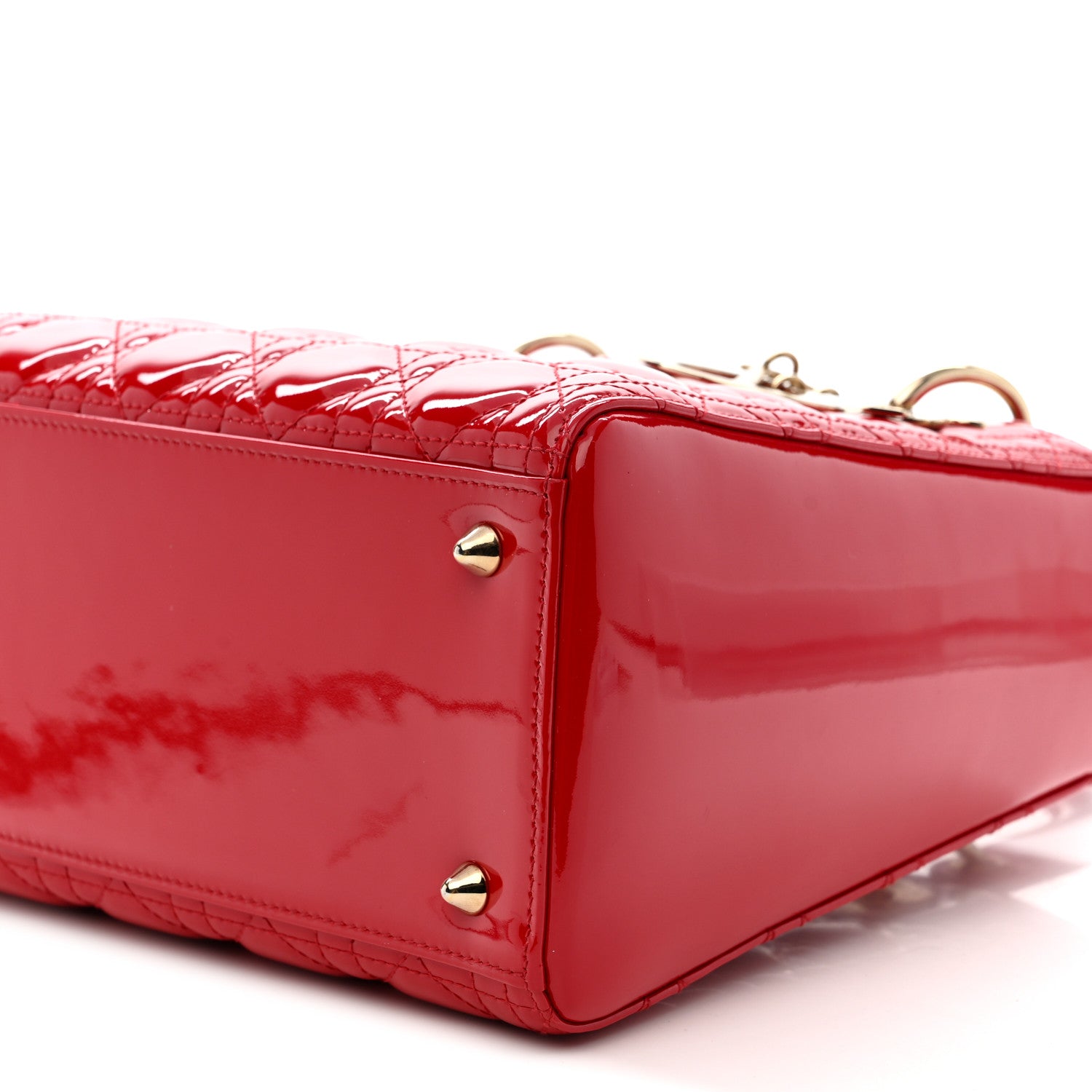 Christian Dior Patent Cannage Medium Lady Dior Red 10 of 10
