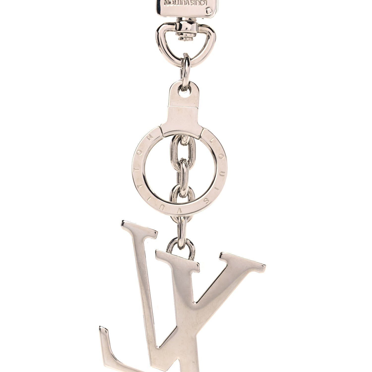 Louis Vuitton LV Facettes Bag Charm Key Holder Silver 5 of 6
