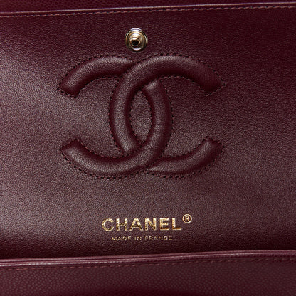 Chanel Caviar Quilted Medium Double Flap Burgundy 6 of 12