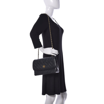 Chanel Lambskin Quilted Medium Single Flap Black 2 of 8