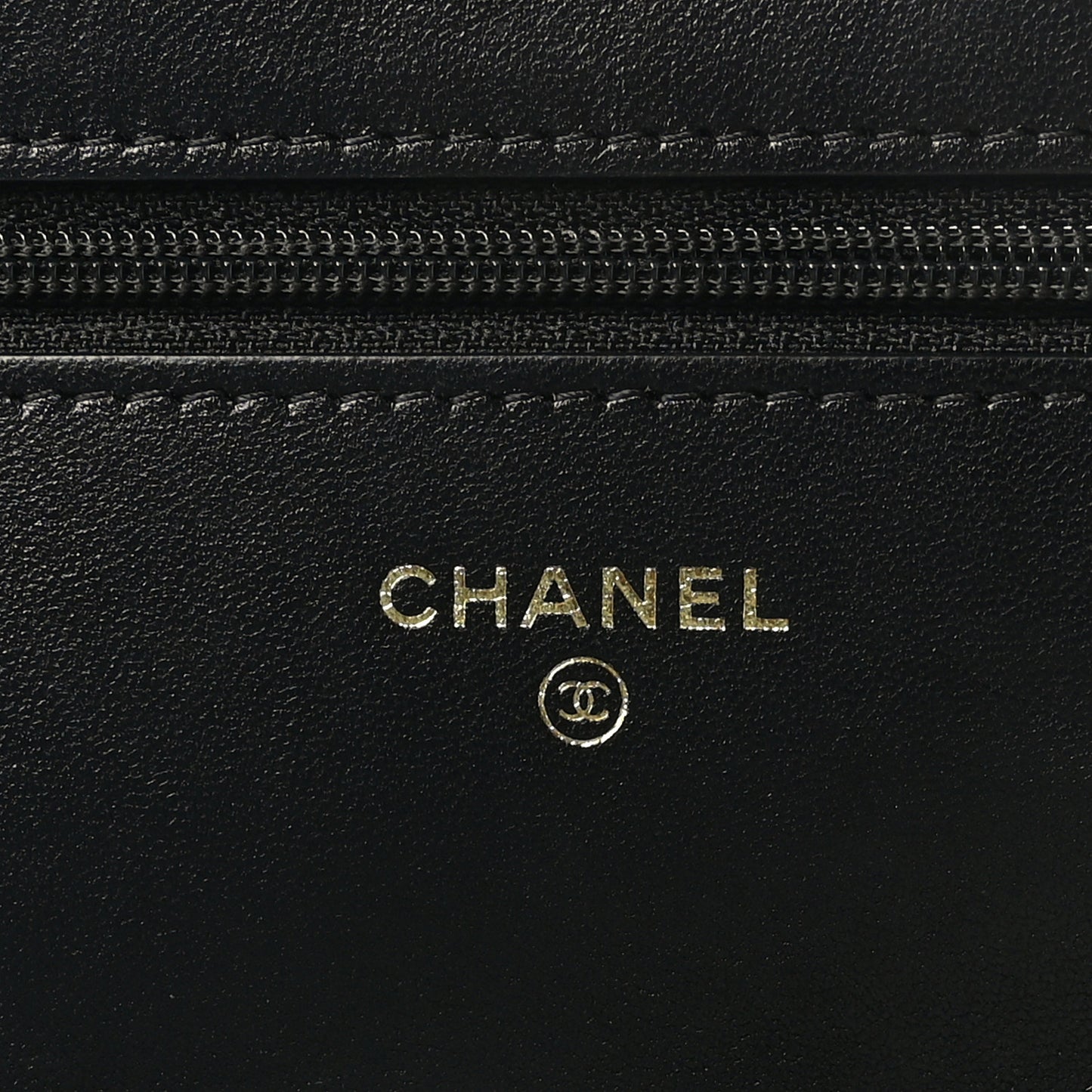 Lambskin Quilted Chanel 19 Wallet On Chain WOC Black