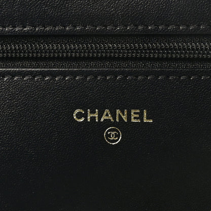 Chanel Lambskin Quilted Chanel 19 Wallet On Chain WOC Black 5 of 9