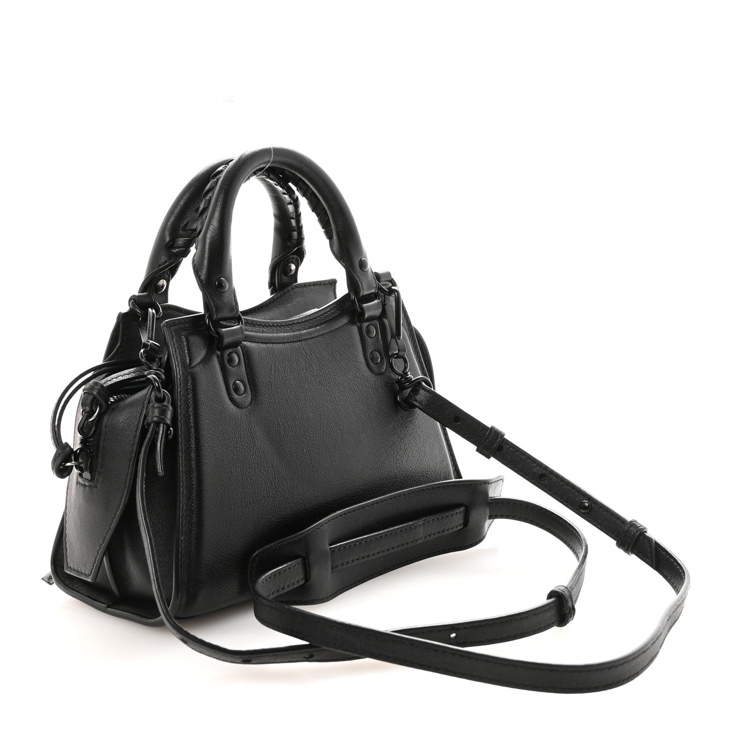 Balenciaga Cake Calfskin Tonal Hardware Mini Neo Classic City Black 3 of 9