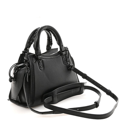 Balenciaga Cake Calfskin Tonal Hardware Mini Neo Classic City Black 3 of 9