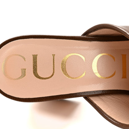 Gucci Granada Kid Houdan Platform Slide Sandals 35.5 Brown 8 of 11