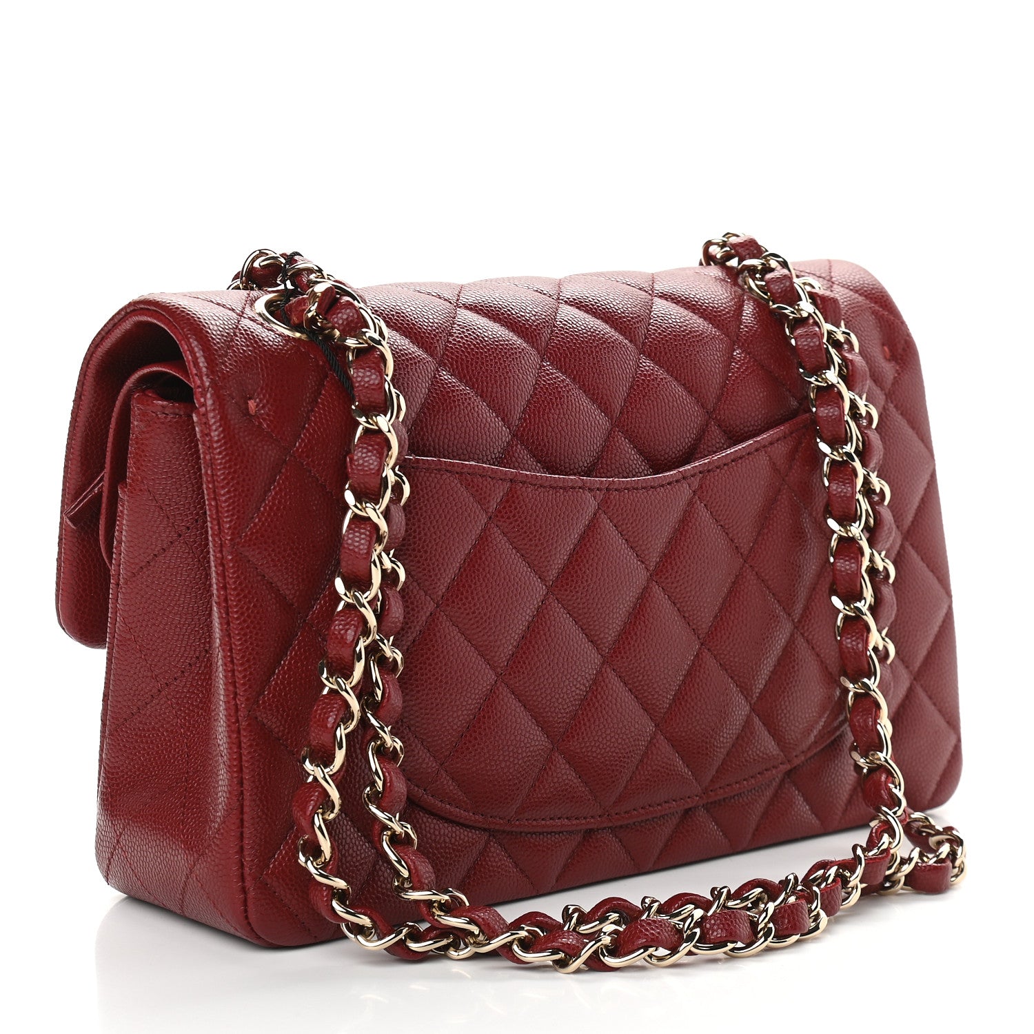 Chanel Caviar Quilted Small Double Flap Burgundy 3 of 9