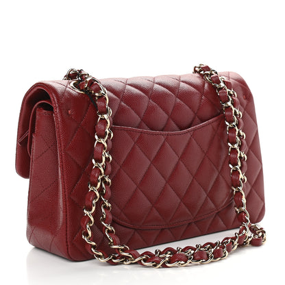 Chanel Caviar Quilted Small Double Flap Burgundy 3 of 9
