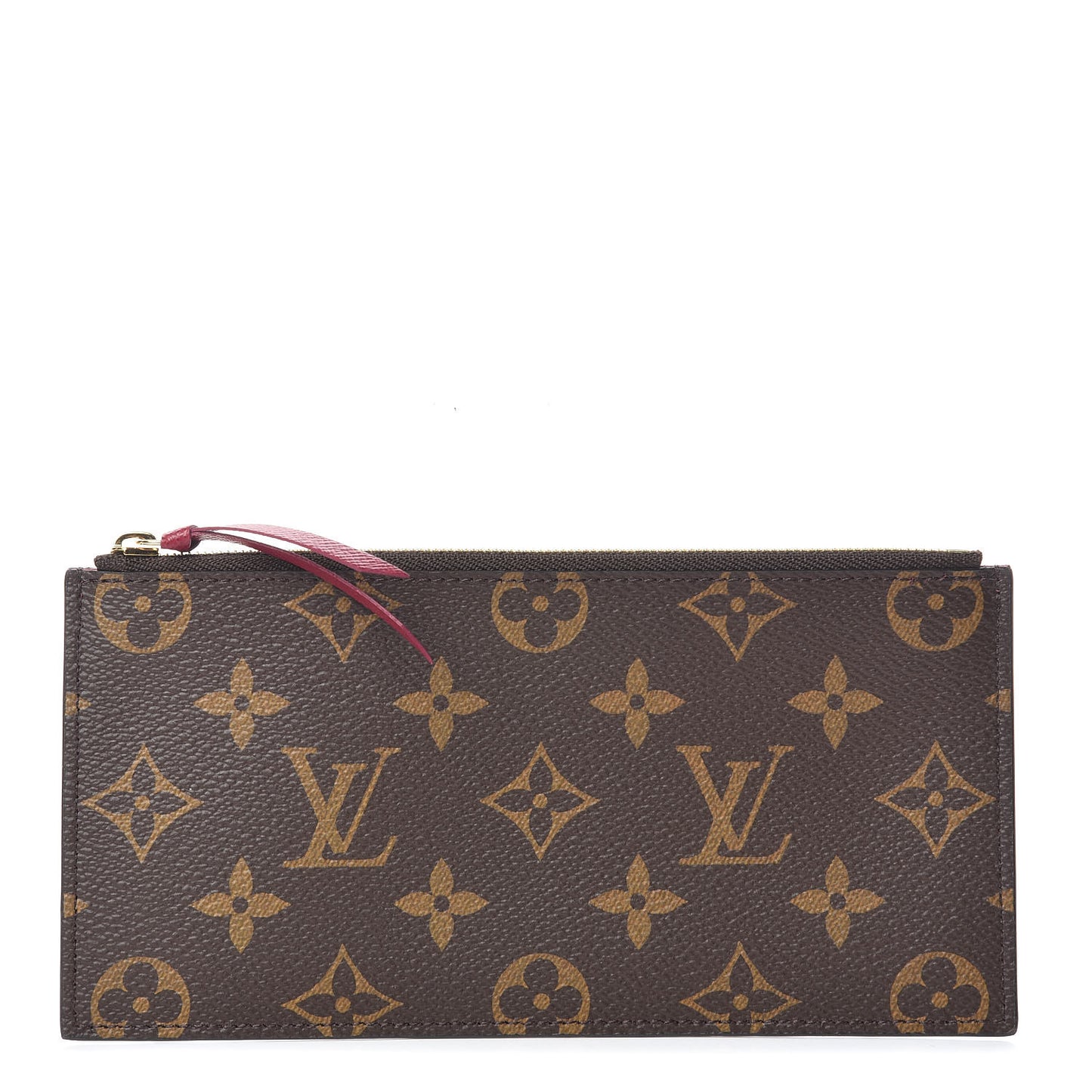 Monogram Felicie Chain Wallet Zippered Insert Fuchsia