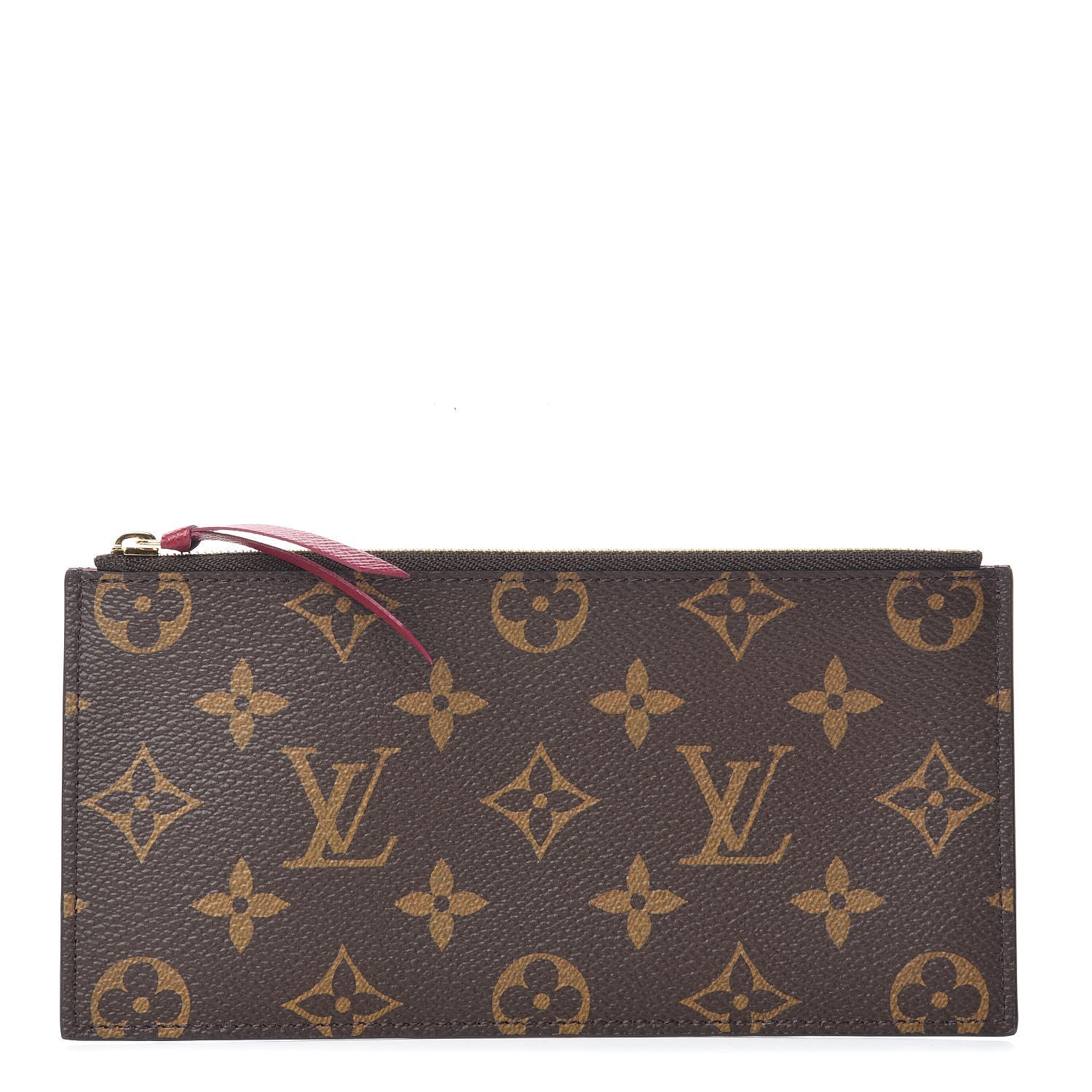 Louis Vuitton Monogram Felicie Chain Wallet Zippered Insert Fuchsia 1 of 6