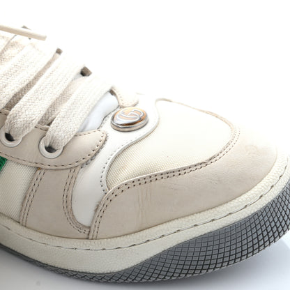 Gucci Nylon Nubuck Web Womens Screener Sneakers 38.5 Mystic White Dusty Milk 14 of 23