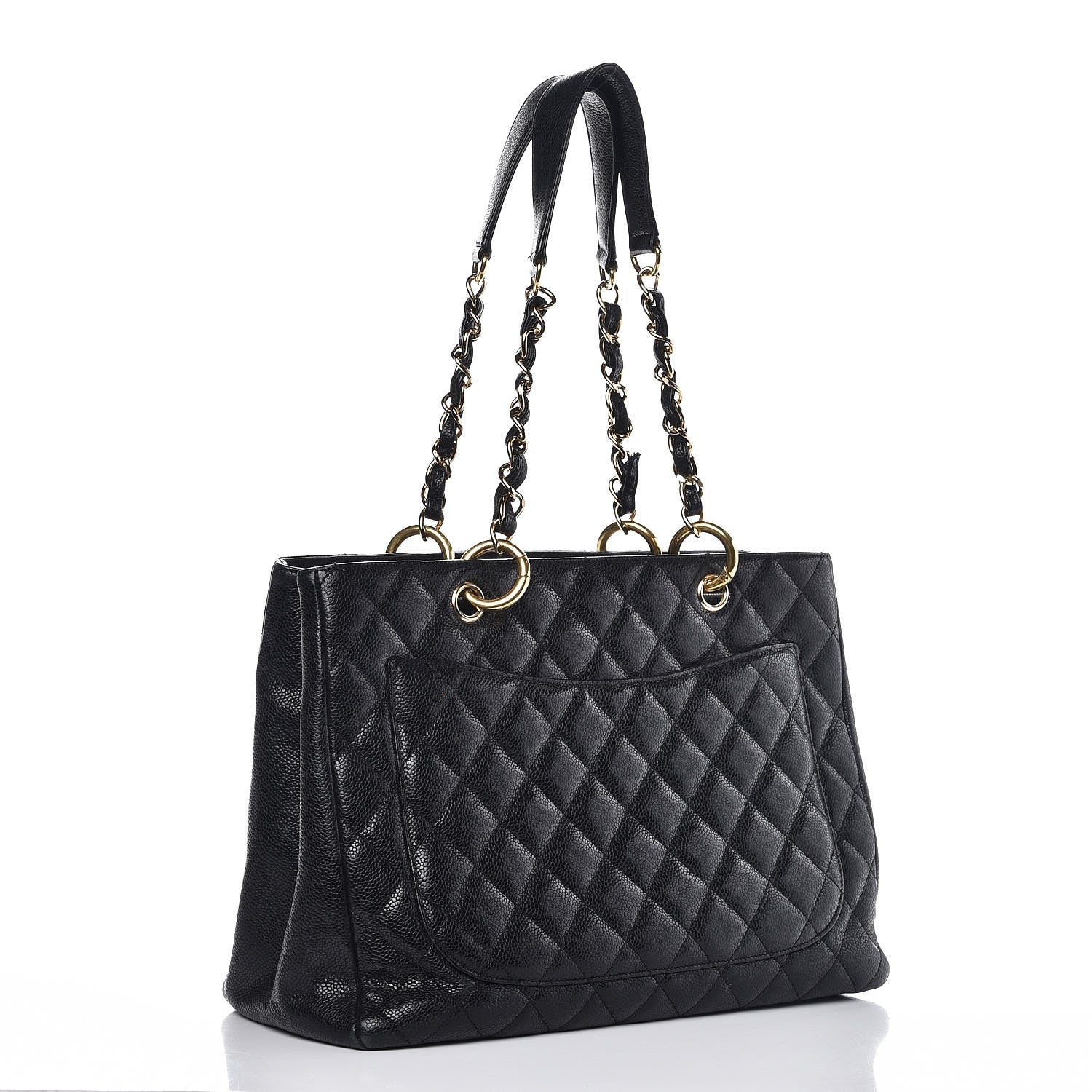 Chanel Caviar Quilted Grand Shopping Tote GST Black 3 of 14