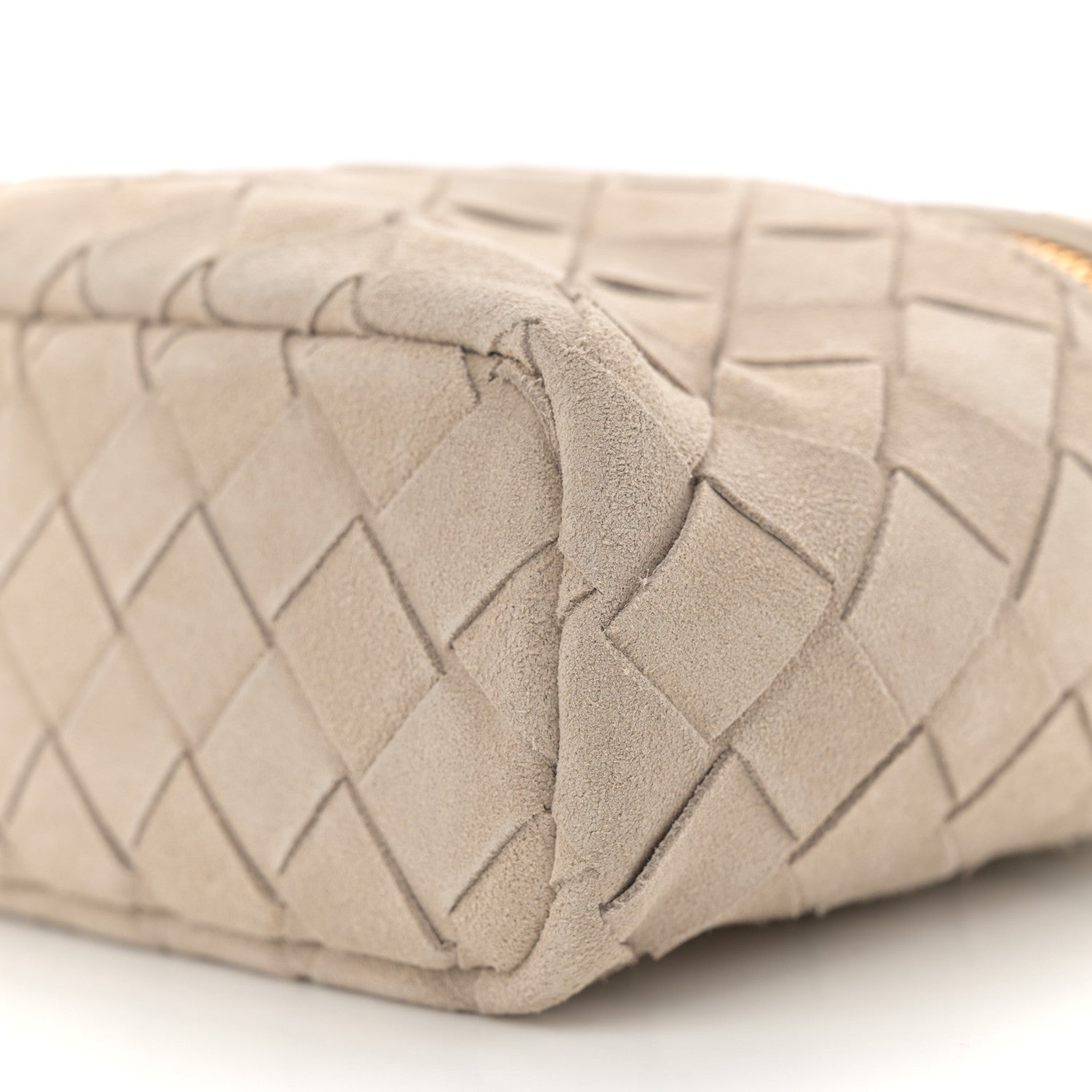 Bottega Veneta Suede Intrecciato Bang Bang Vanity Case Ecru 10 of 10