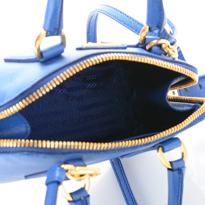 Prada Saffiano Lux Mini Promenade Tote Azzurro 5 of 8