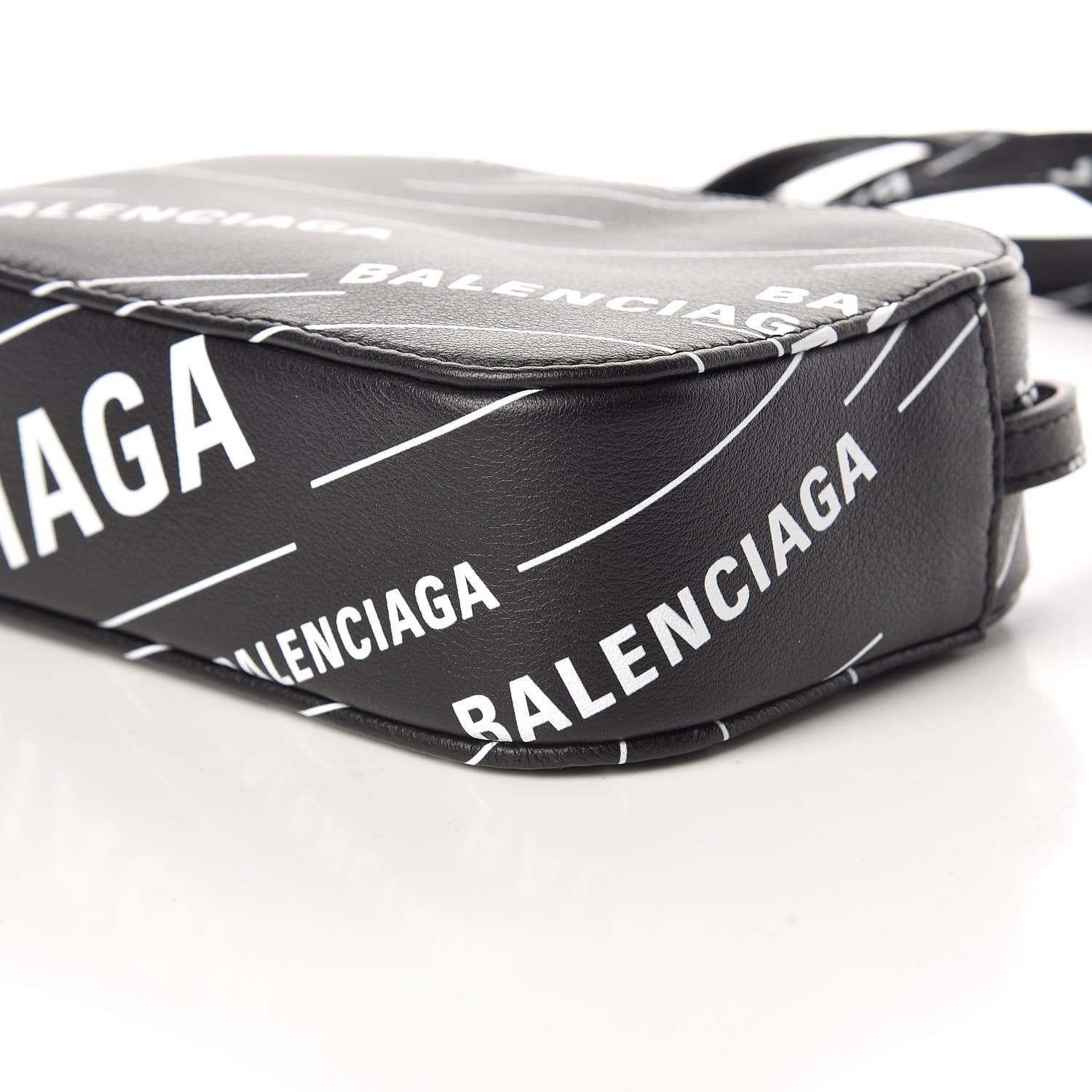 Balenciaga Calfskin Logo Print XS Everyday Camera Bag Black 6 of 9