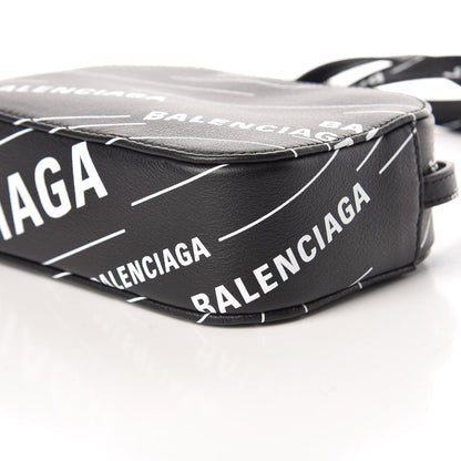 Balenciaga Calfskin Logo Print XS Everyday Camera Bag Black 6 of 9