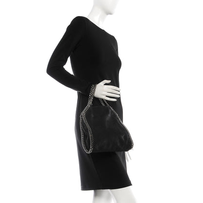 Stella McCartney Shaggy Deer Mini Falabella Fold Over Tote Black 2 of 8