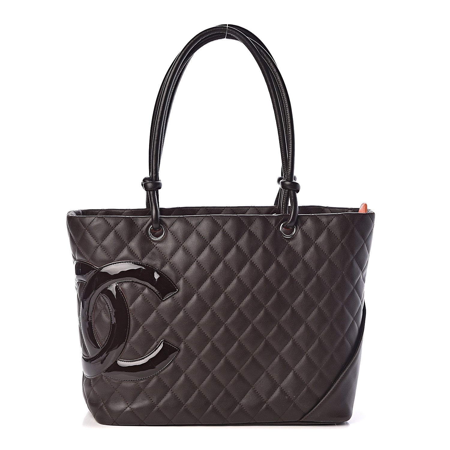 Chanel Calfskin Quilted Large Cambon Tote Brown 1 of 10