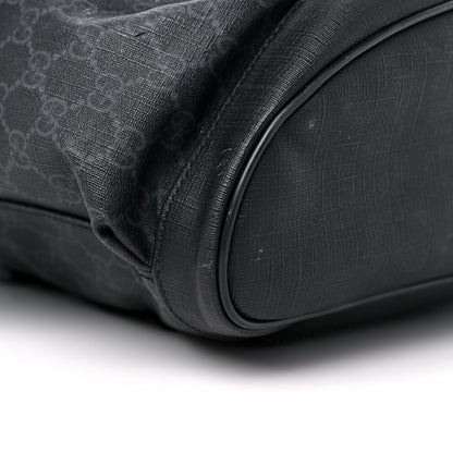 Gucci Soft GG Supreme Monogram Calfskin Web Double Buckle Backpack Black 7 of 19