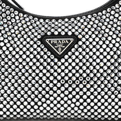 Prada Satin Crystal Mini Re-Edition 2000 Bag Cristal 8 of 10