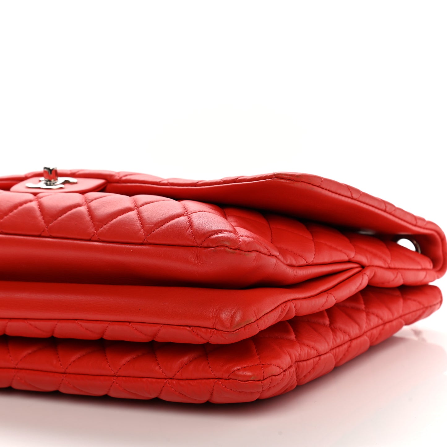 Lambskin Quilted Chanel 3 Maxi Flap Bag Red