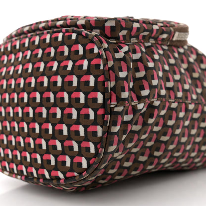 Prada Nylon Saffiano Otta Print Bucket Crossbody Bag Rosa 9 of 11