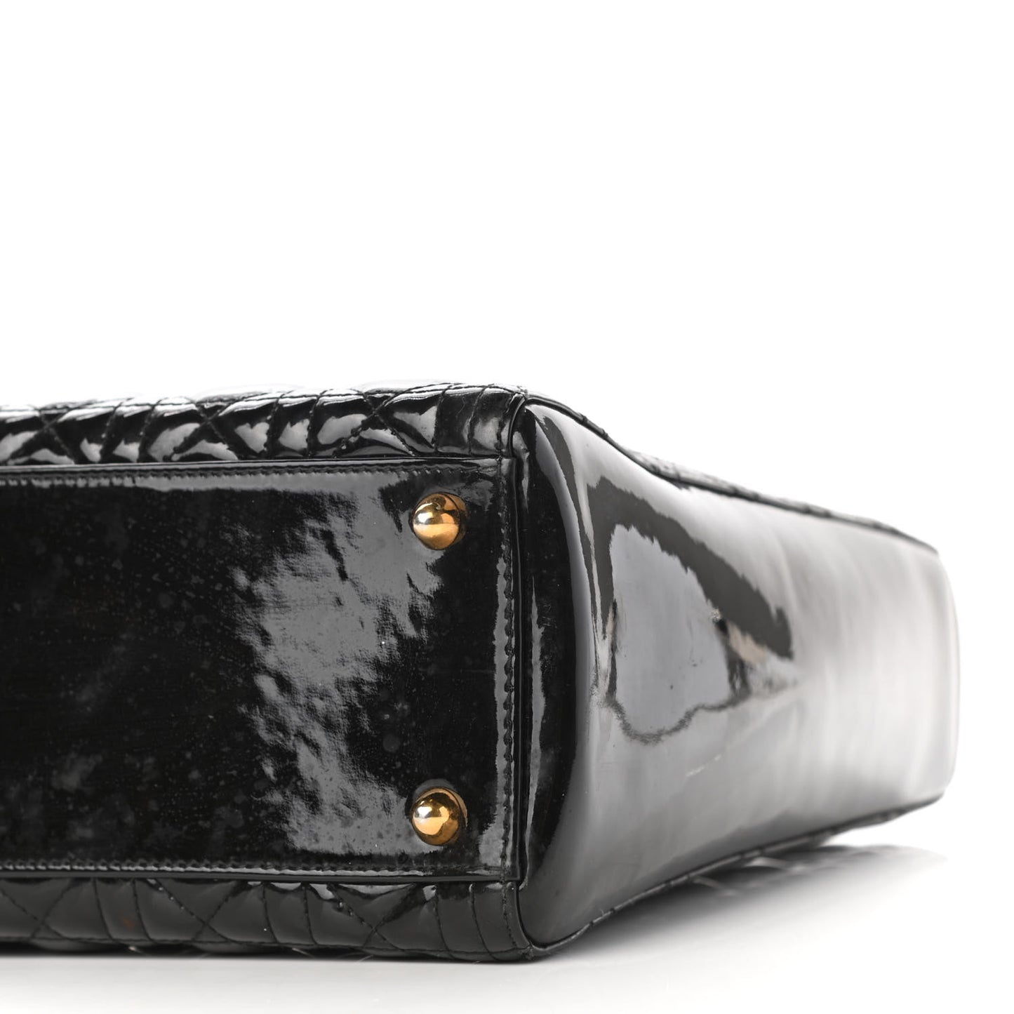 Patent Cannage Large Lady Dior Black