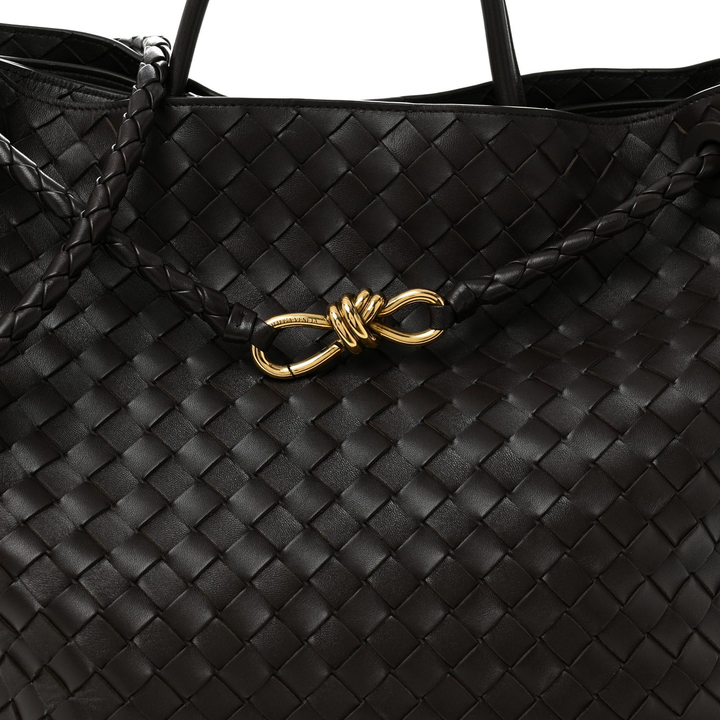 Nappa Intrecciato Large Andiamo Shoulder Bag Fondant